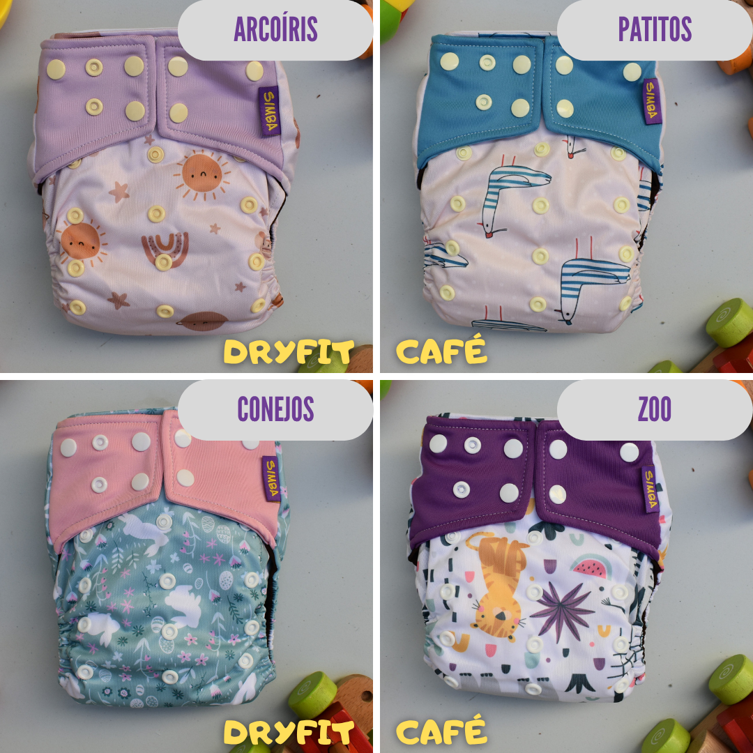 PACK X10 - "PAÑALEO MIXTO" (incluye 20 insertos) 🎁 BOLSA IMPERMEABLE