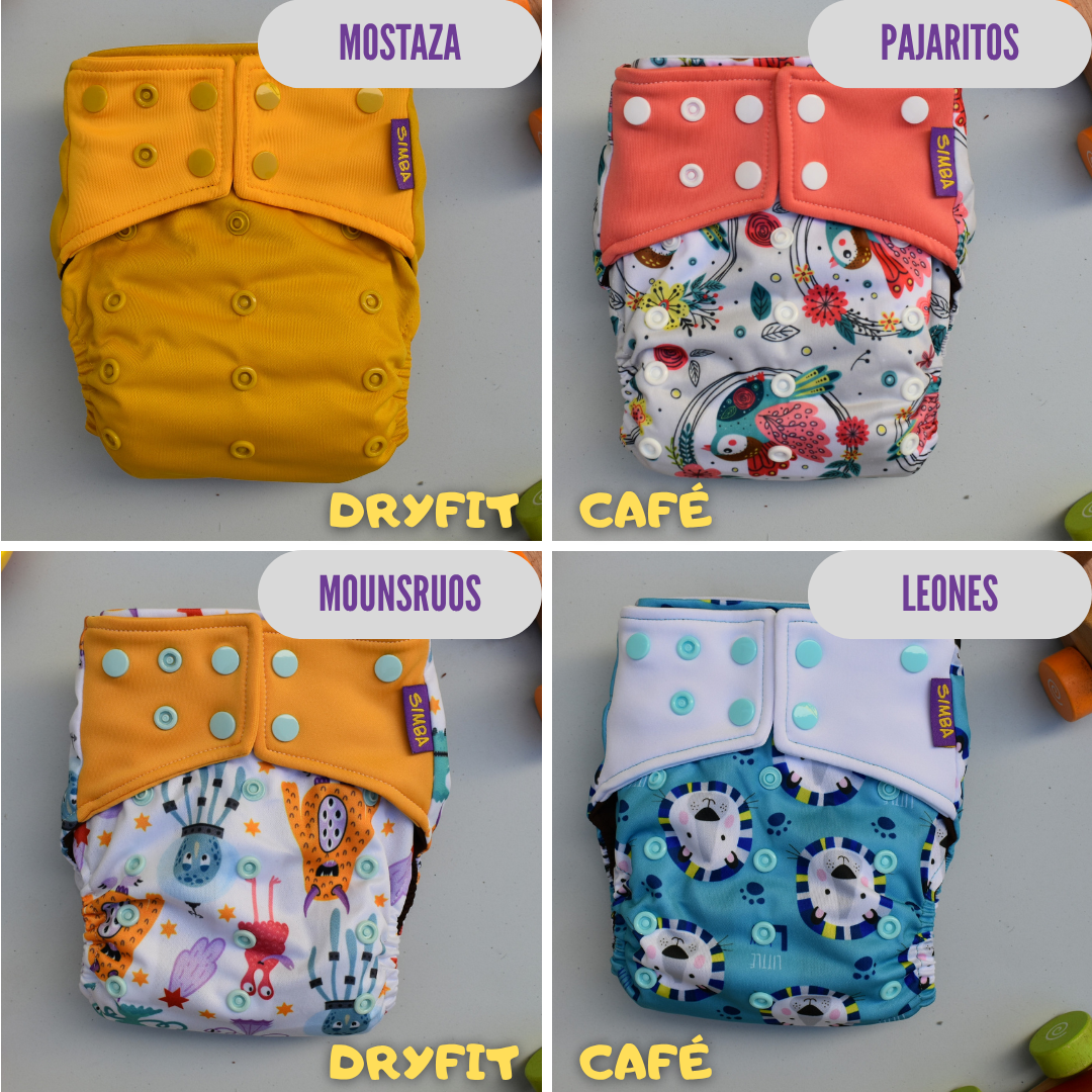 PACK X10 - "PAÑALEO MIXTO" (incluye 20 insertos) 🎁 BOLSA IMPERMEABLE