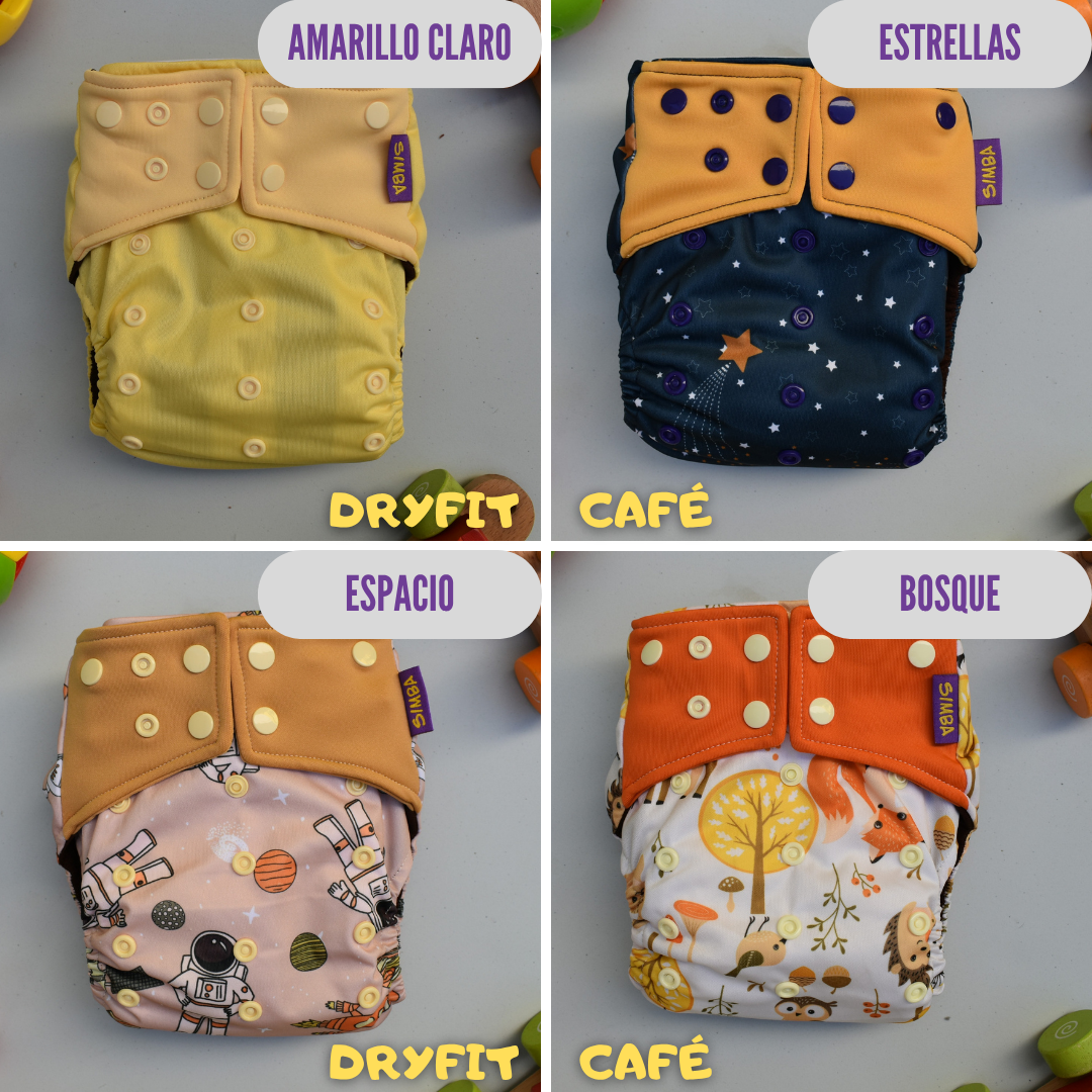 PACK X10 - "PAÑALEO MIXTO" (incluye 20 insertos) 🎁 BOLSA IMPERMEABLE