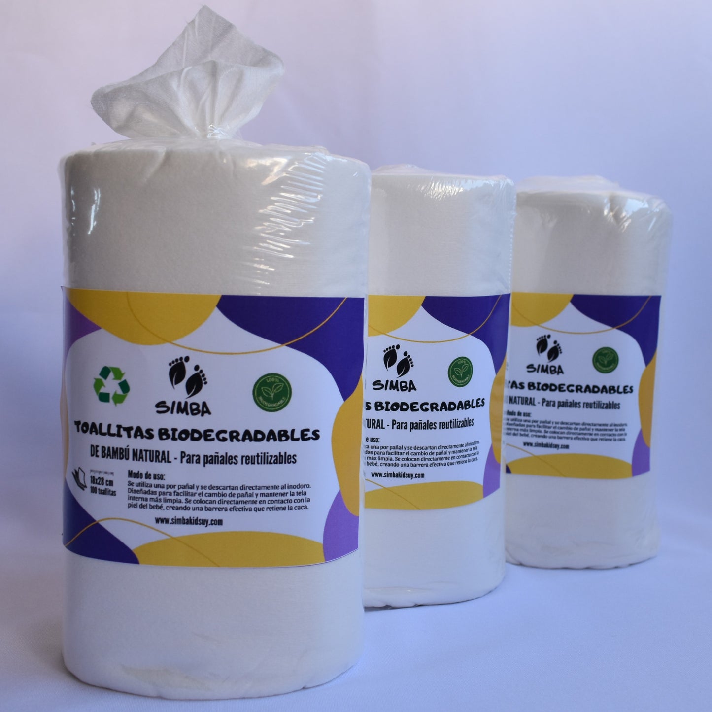 Rollos de Toallitas de Bambú Biodegradables para pañales reutilizables ecologicos de tela
