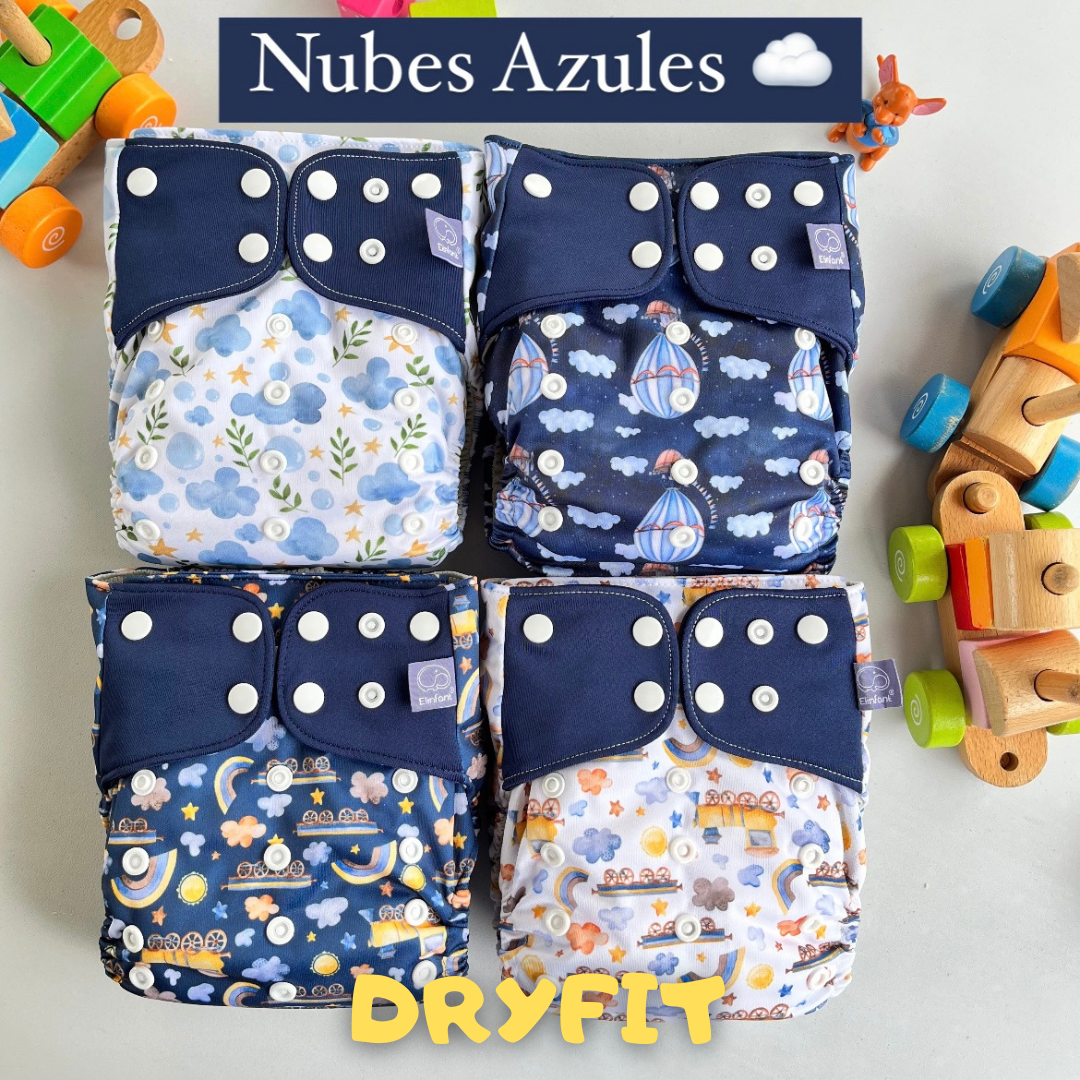 SET x4 PAÑALES ESTÁNDAR DRYFIT GRIS