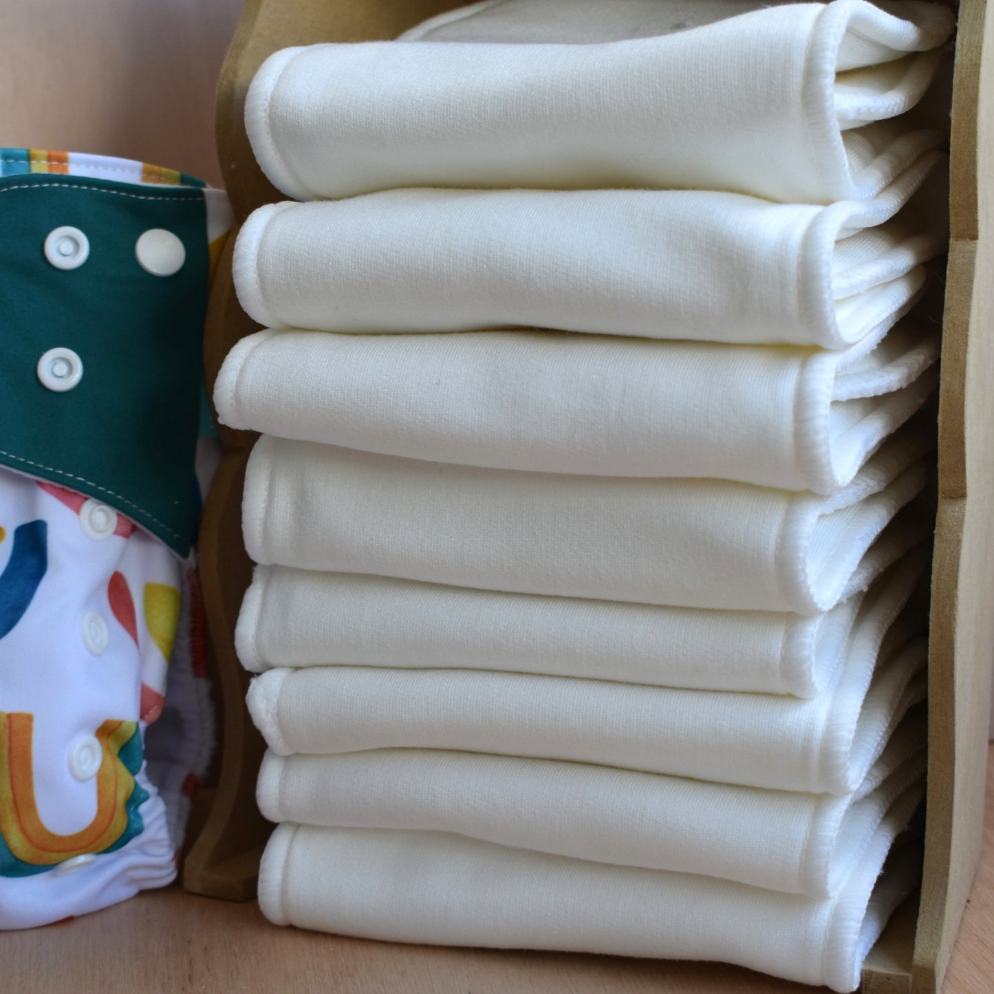 pack x8 insertos de bambu y microfibra de 4 capas combinadas para pañales ecologicos