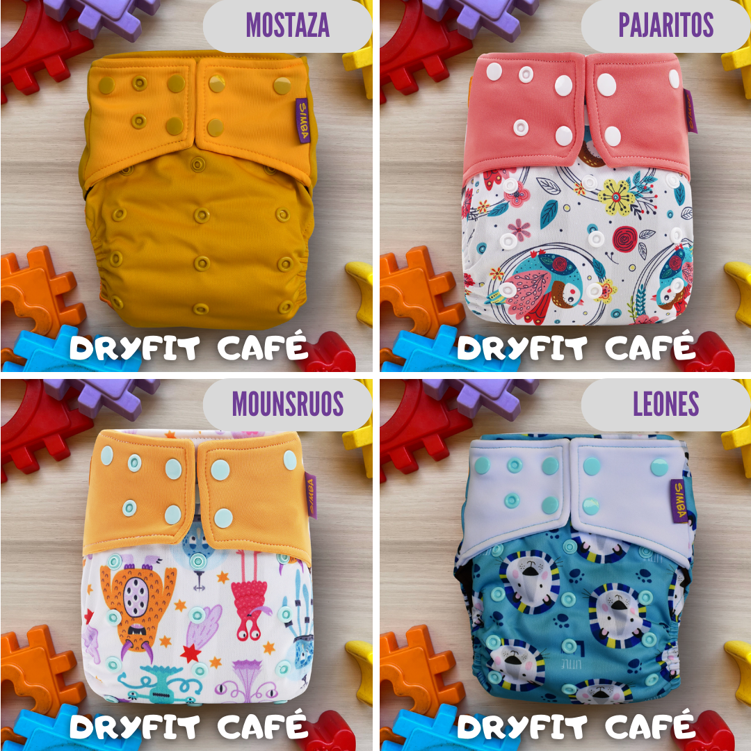 PACK X10 - "PAÑALEO MIXTO" (incluye 20 insertos) 🎁 BOLSA IMPERMEABLE