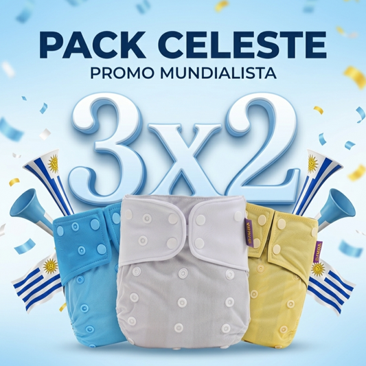 3x2 Promo "CELESTE" | Incluye 3 absorbentes
