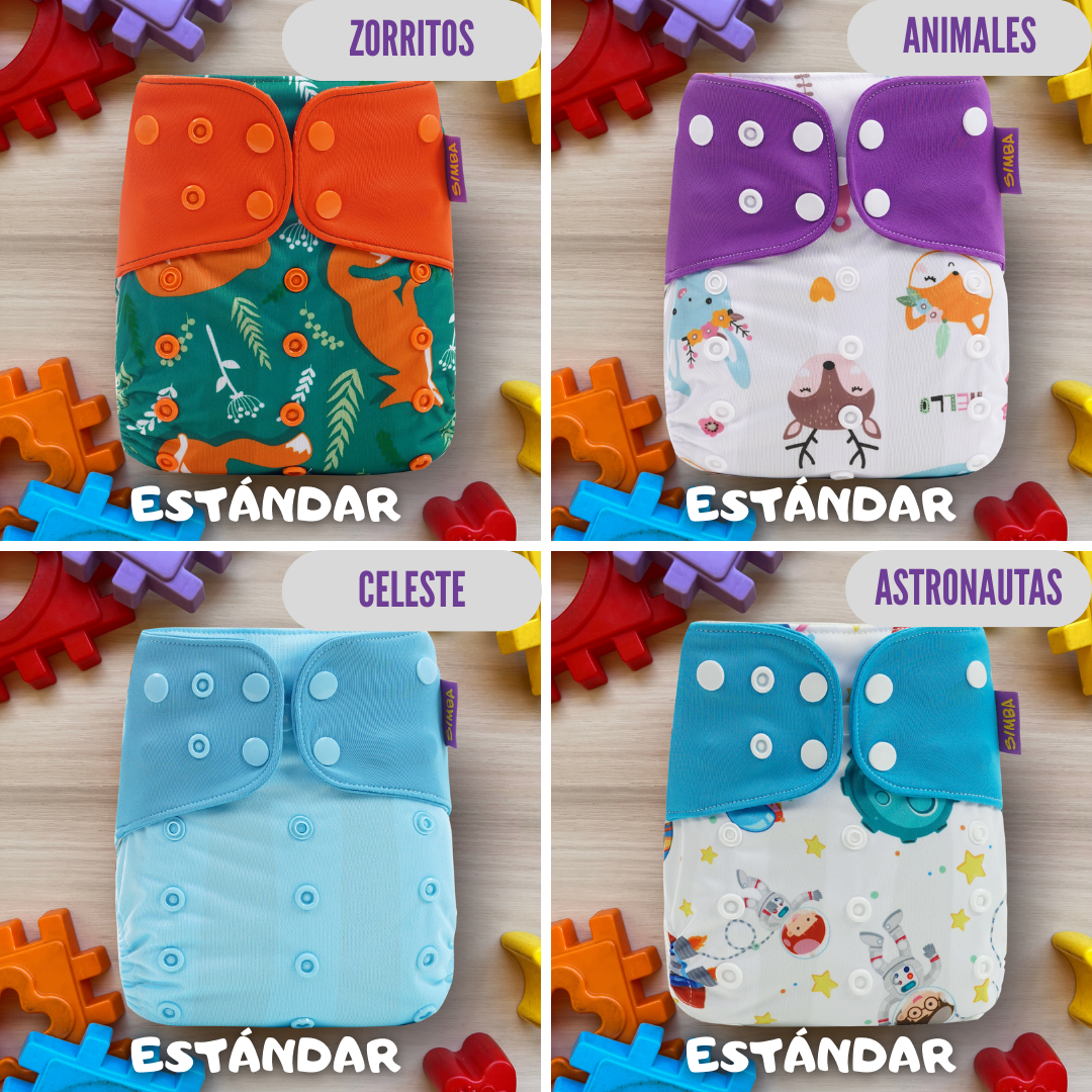 PACK x8 Pañales Estándar | Incluye 8 Absorbentes