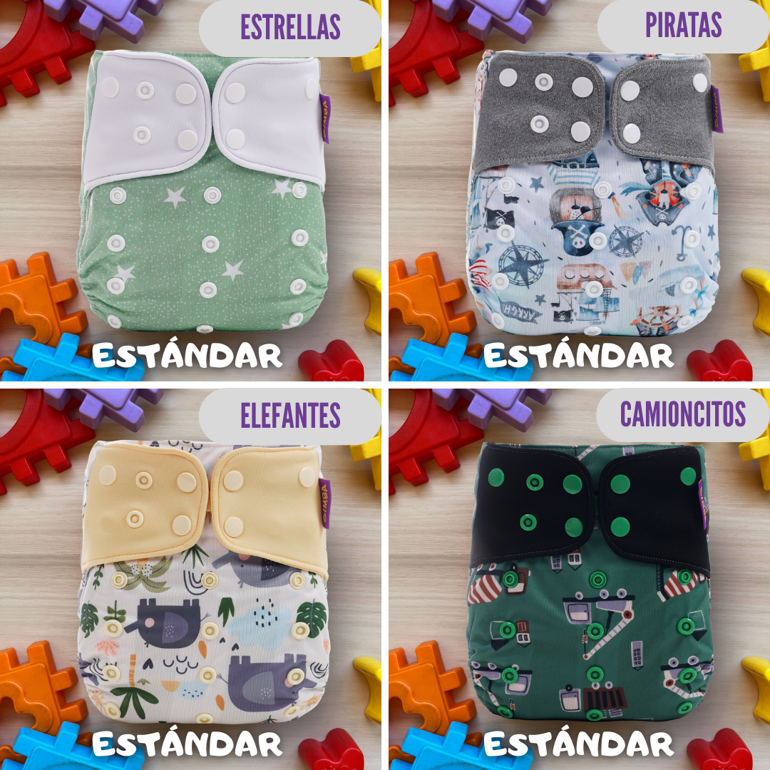 PACK x8 Pañales Estándar | Incluye 8 Absorbentes