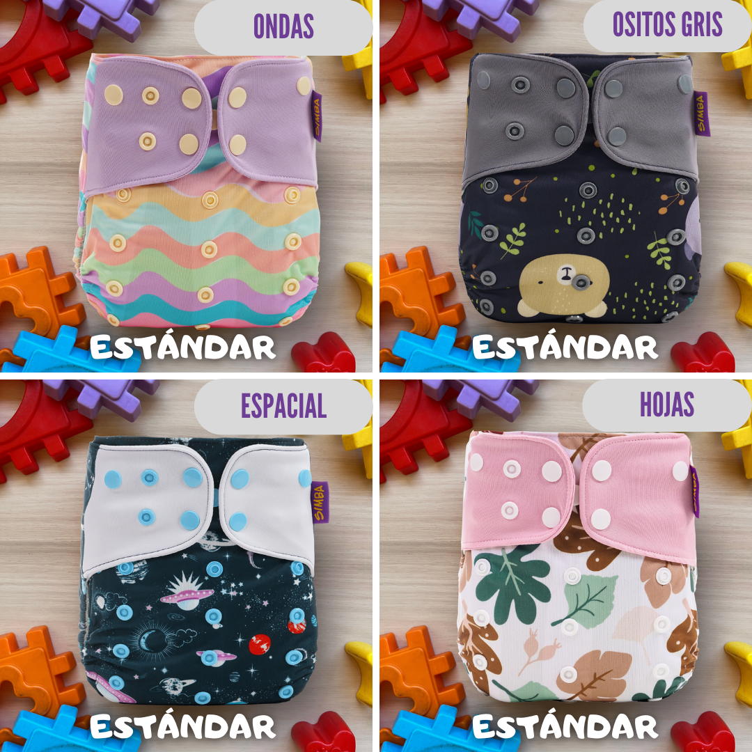 PACK x8 Pañales Estándar | Incluye 8 Absorbentes