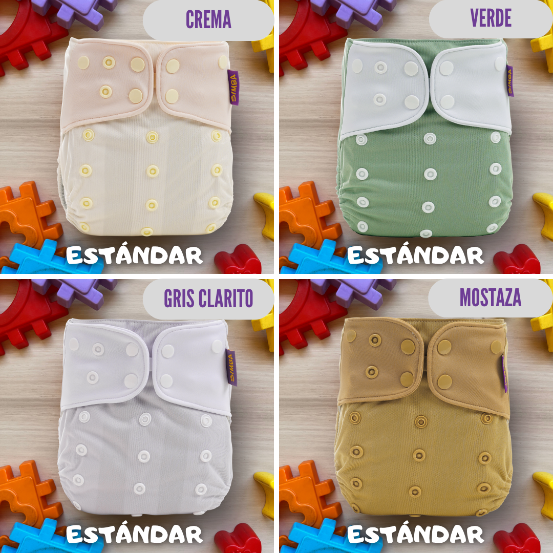 PACK x8 Pañales Estándar | Incluye 8 Absorbentes