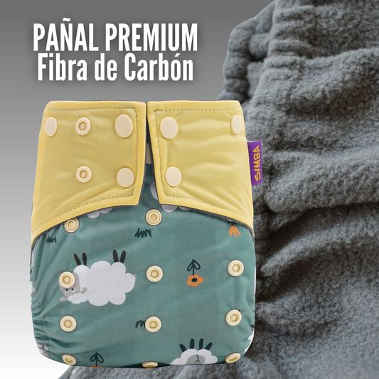 PAÑAL DE BOLSILLO PREMIUM (Fibra de Carbón) - Incluye un inserto