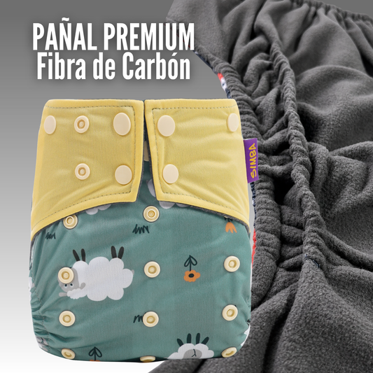 PAÑAL DE BOLSILLO PREMIUM (Carbón de Bambú) - Incluye un inserto