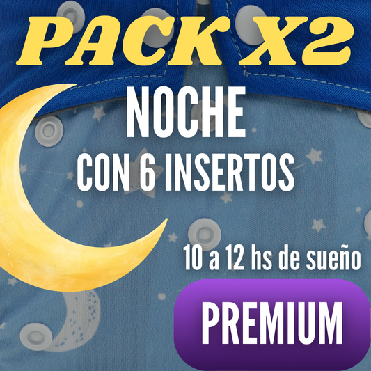 PACK NOCHE x2 Pañales | 6 absorbentes