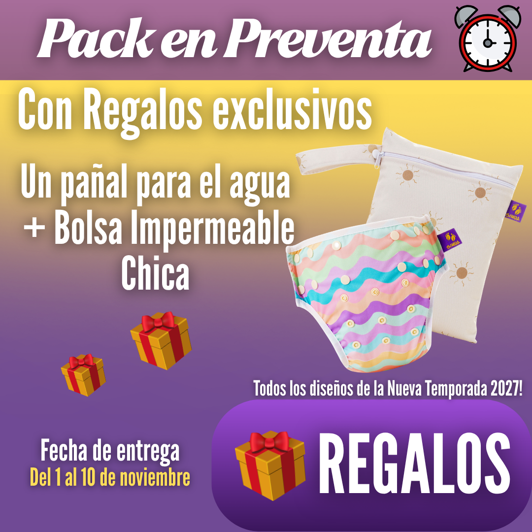 🔥PREVENTA🔥 Pack "Descubrimiento" 4 Pañales | Incluye 8 absorbentes y rollo
