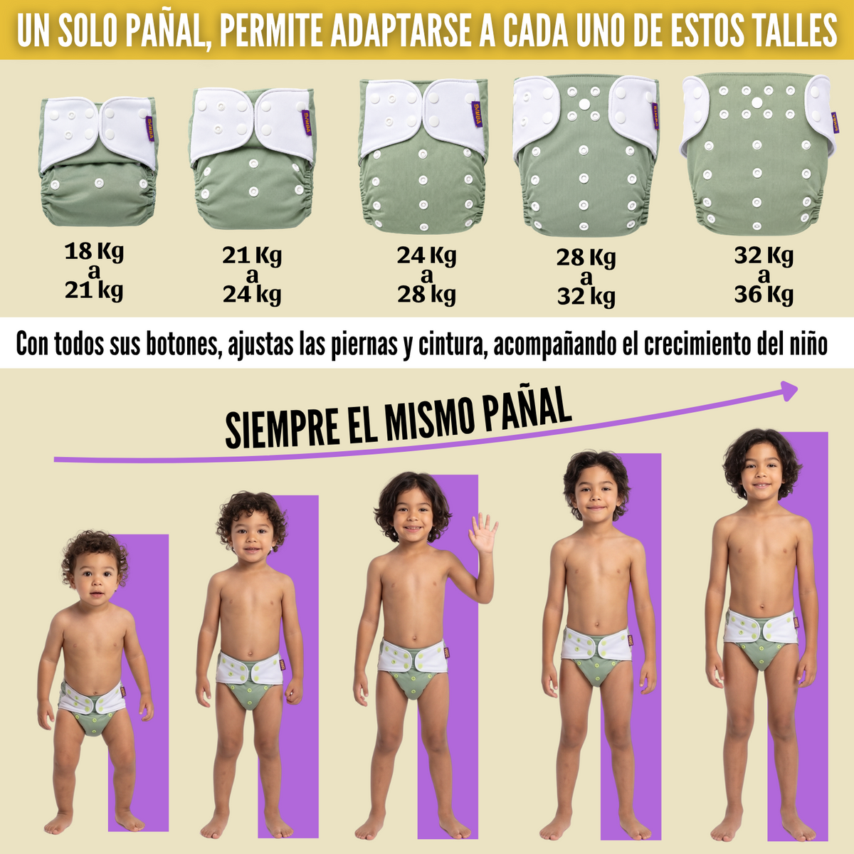 SET X6 PAÑALES PARA NIÑOS | Incluye 12 Absorbentes